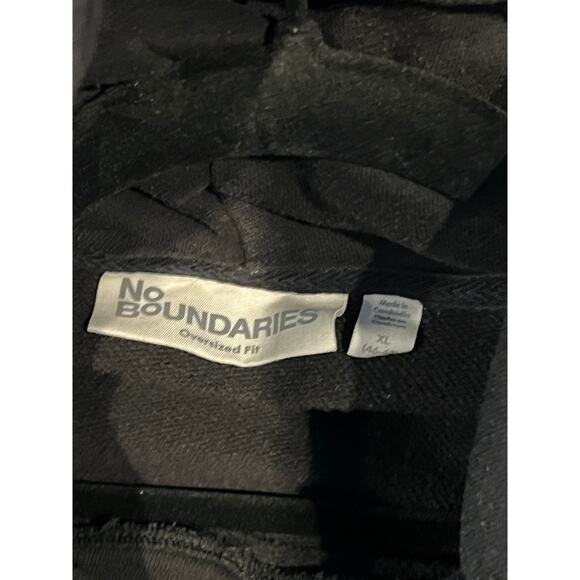 No Boundaries Oversized Fit Black Hoodie Mens XL - Picture 3 of 3